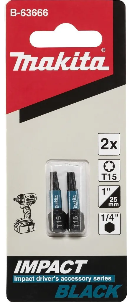 Set 2 biti Makita B-63666 T15x25 mm