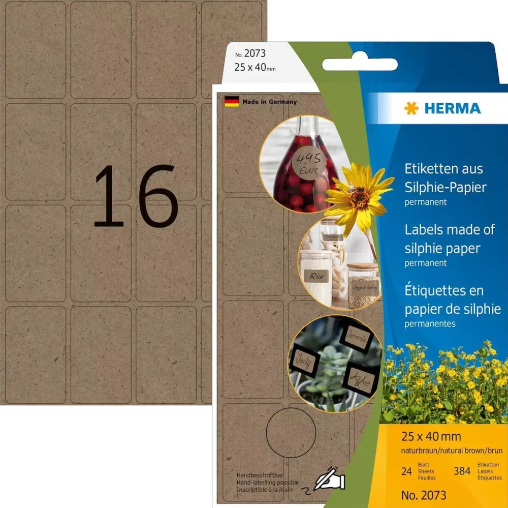 Etichete autoadezive multifunctionale Herma 2073 Silphie 25x40 mm 384 buc