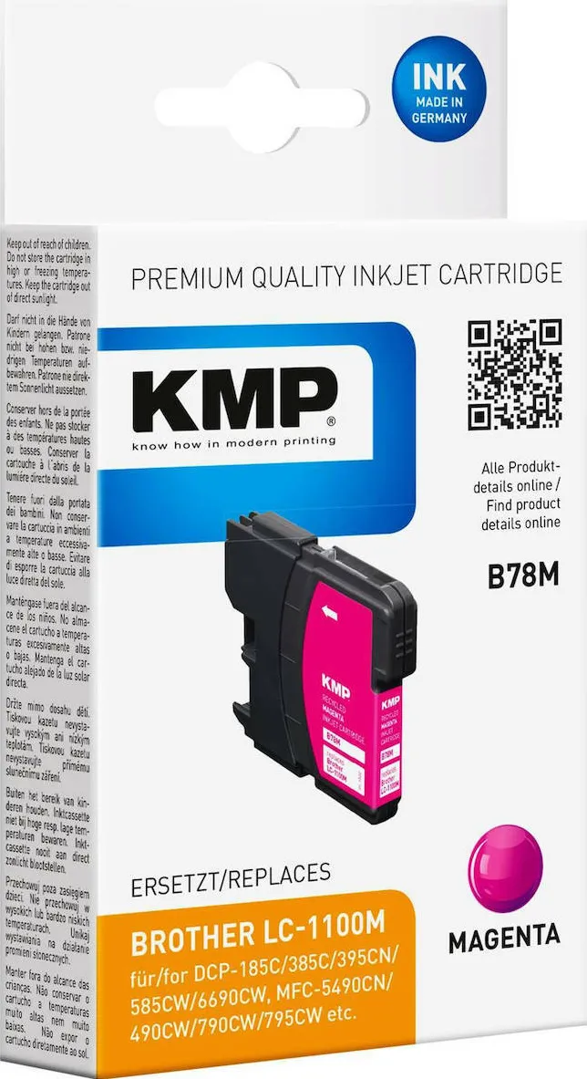 Cartus cerneala KMP compatibil Brother LC-1100M magenta