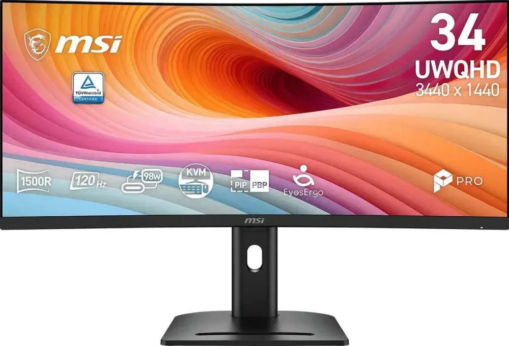 Monitor curbat MSI PRO MP341CQPHGN E12 34 inch 3440x1440 120 Hz HDR Ready
