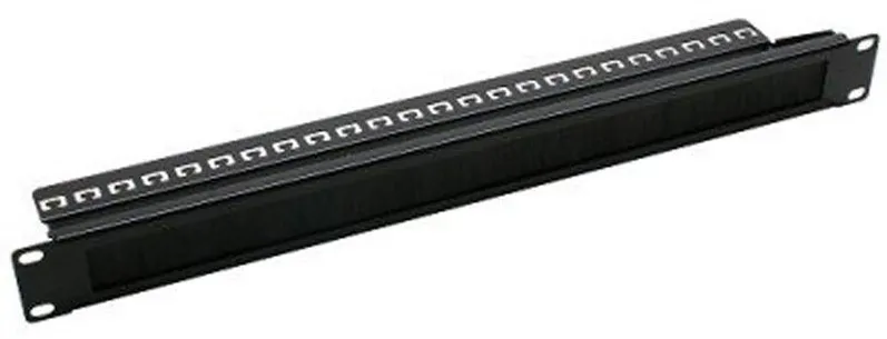 Panou cu perie pentru cabluri EQUIP Premium 19" 1U negru RAL9005