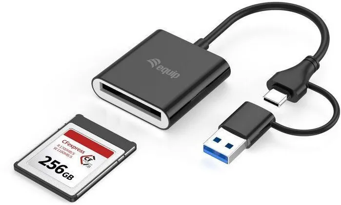 Card Reader EQUIP Kartenleser CFexpress Type B USB-C/-A Adapt. 10Gbps
