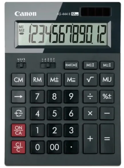 Calculator de birou Canon AS444II 12 cifre negru