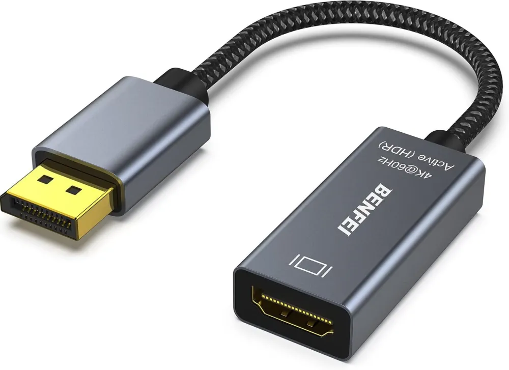 BENFEI adapter active DisplayPort to HDMI 4K 60Hz gray