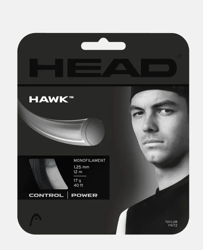 Snur tenis HEAD 1.25mm/12m negru