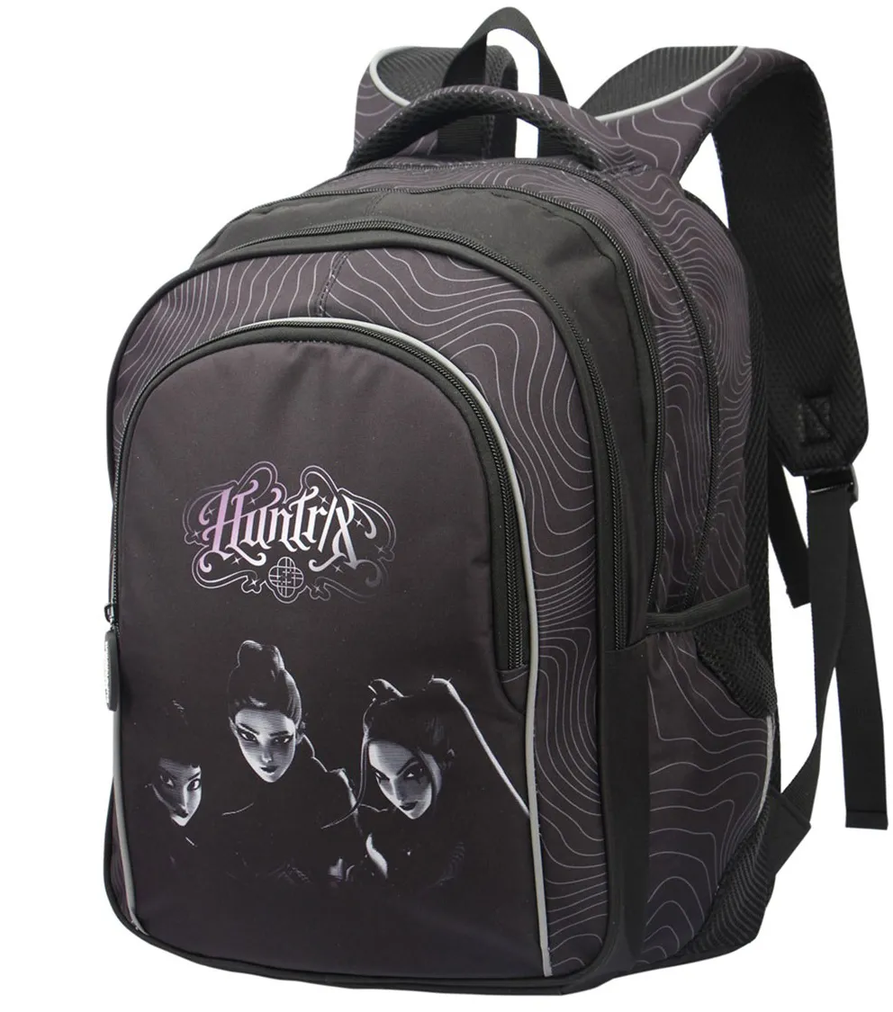 Ghiozdan BPL-60 Demon Hunter, 17 inch, 4 compartimente, negru
