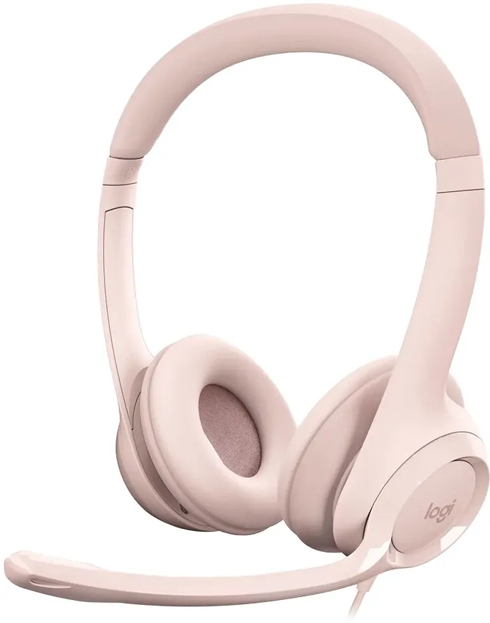 LOGITECH H390 Headset on-ear wired USB-A rose