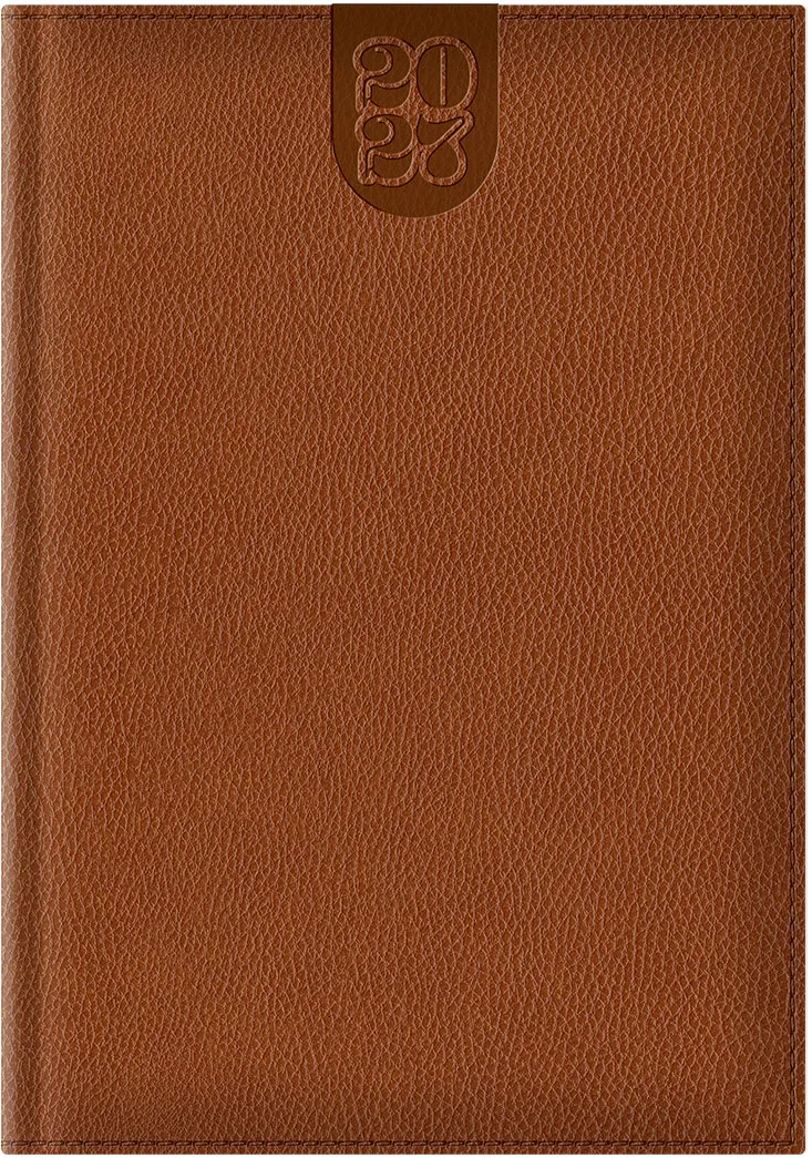 Agenda Dakota A4, datata, hartie ivory, coperta maro