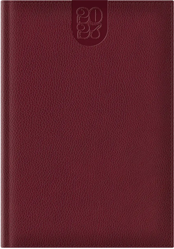 Agenda Dakota A5, datata, hartie ivory, coperta bordeaux