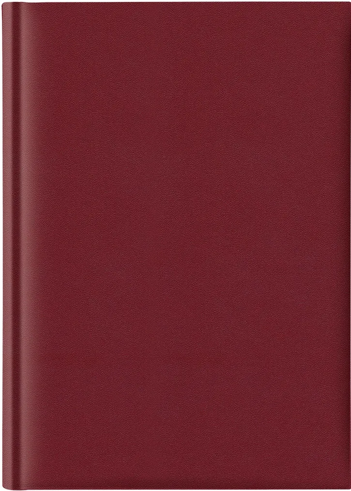 Agenda A5, nedatata, hartie offset alb, coperta bordeaux