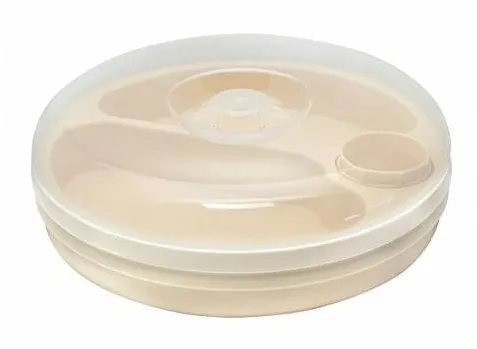 Plate keeping warm with a lid