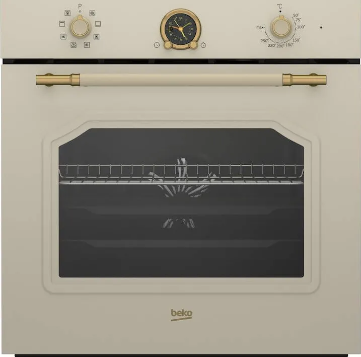 BEKO Cuptor incorporabil Beko RBIM19200CD, Electric, 72 l, 3D Cooking, AeroPerfect, Grill,Defrost, Timer, Fan Assisted cooking, Clasa A, Crem