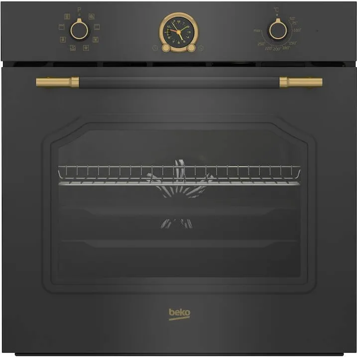 BEKO Cuptor incorporabil Beko RBIM19200AD, Electric, 72 l, 3D Cooking, Grill, Defrost, Fan Assisted cooking, Antracit