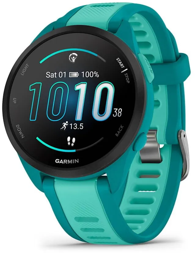 Ceas smartwatch Garmin Forerunner 165 Music 43 mm turcoaz