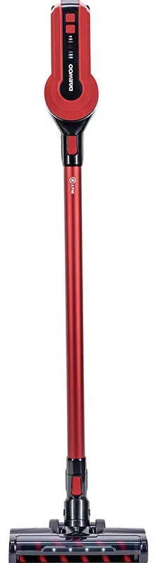 Aspirator DAEWOO vertical RSH-410GR-1, 300 W, Putere de aspirare 16.5Kpa, filtru HEPA, 29.6 V, Autonomie 40 de minute, Rosu, 0.6L