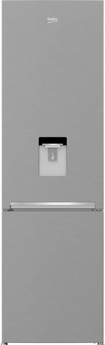 BEKO Combina frigorifica RCSA406K40DXBN, 386 l, Dozator apa, Usi reversibile, Iluminare LED, Termostat reglabil, Clasa E, H 202.5 cm, Argintiu