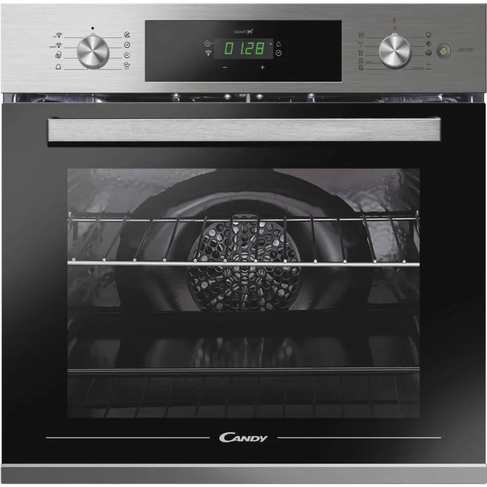 CANDY Cuptor incorporabil FCTS886X WIFI, Electric, 70 l, Autocuratare Pirolitica & Aquactiva, WiFi, STEAM, Clasa A, Inox