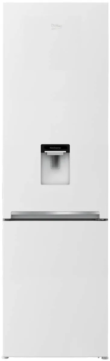BEKO Combina frigorifica RCSA406K40DWN, 386l net, Clasa E, dozator apa, H 202, alb