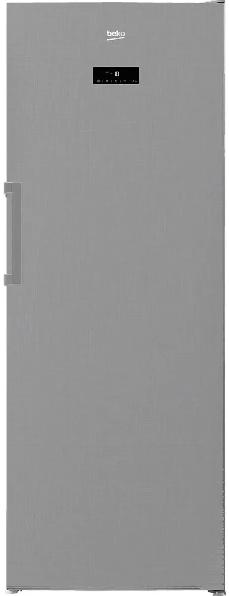 BEKO Congelator RFNE448E41XB, 404 l, Clasa E, No Frost, Display LED, H 191.2 cm, Argintiu