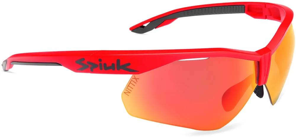 Spiuk - ochelari soare sport - Ventix K - red-black - 2 lens Nittix mirrored-red/ clear