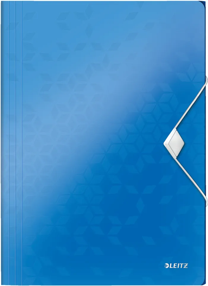 Mapa cu elastic Leitz WOW, PP, A4, 150 coli, albastru