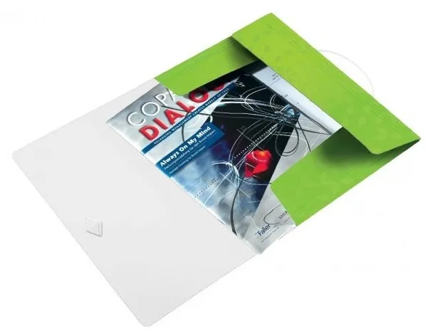 Mapa cu elastic Leitz WOW, PP, A4, 150 coli, verde