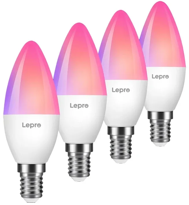 Bec LED LEPRO BC1-EU-4 C37 RGBCW cu conexiune Wi-Fi