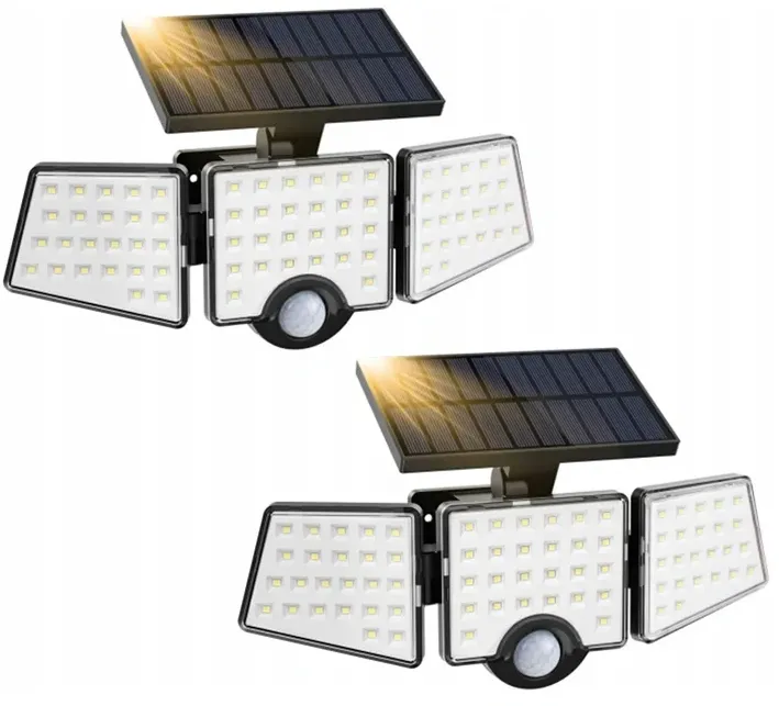 LEPRO 640003-DW-a-2 Lampa stradală solară cu senzori de mișcare și de crepuscul (pachet de 2 bucăți)