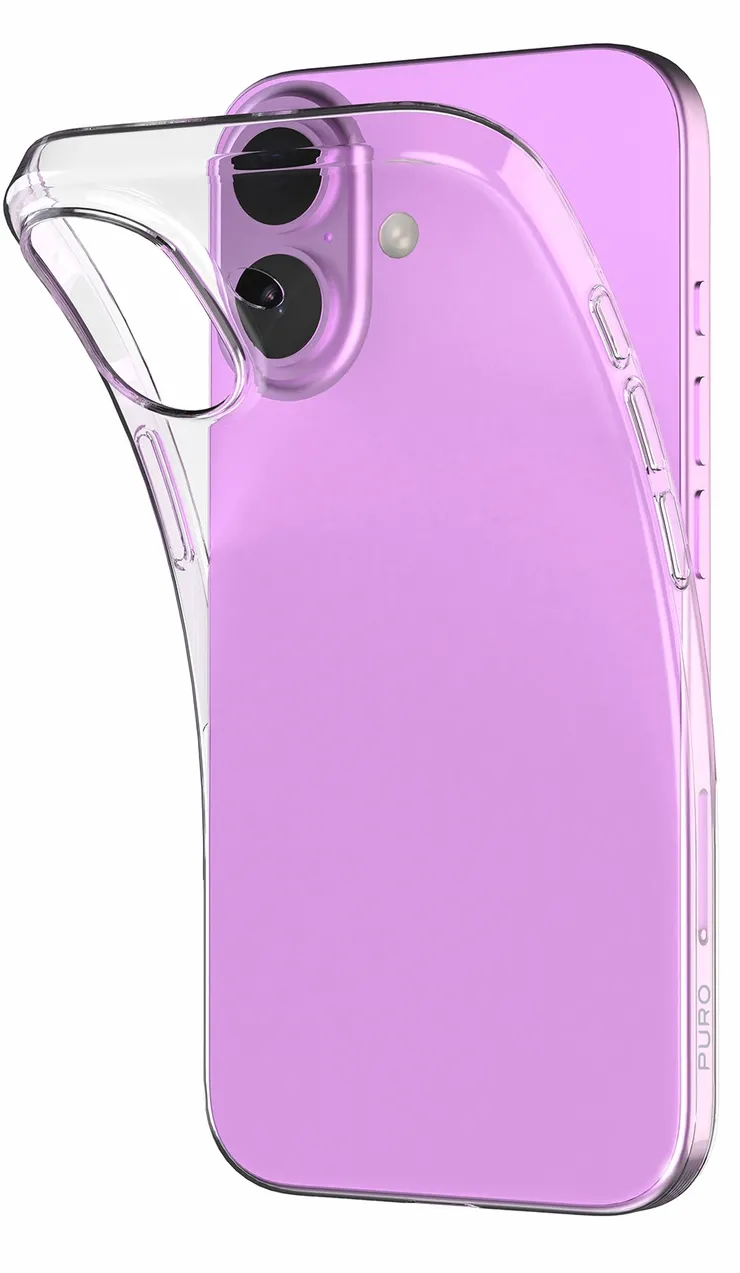Puro 03 Nude Silicone Case for iPhone 16 Plus - Transparent