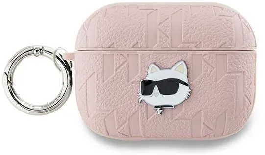 Karl Lagerfeld Monogram Choupette Head case for AirPods Pro 2 - pink