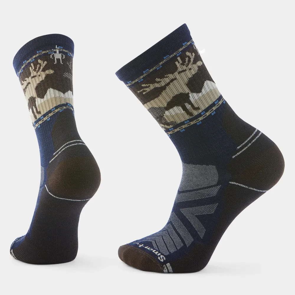 Smartwool - sosete merino - Crew | Light Cushion | Hike Mountain Moose - Deep Navy - M (38-41)