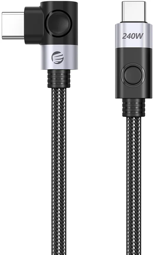 Orico CW240 USB-C to USB-C PD 240W 20Gb/s 0.5m Angled Cable - Black