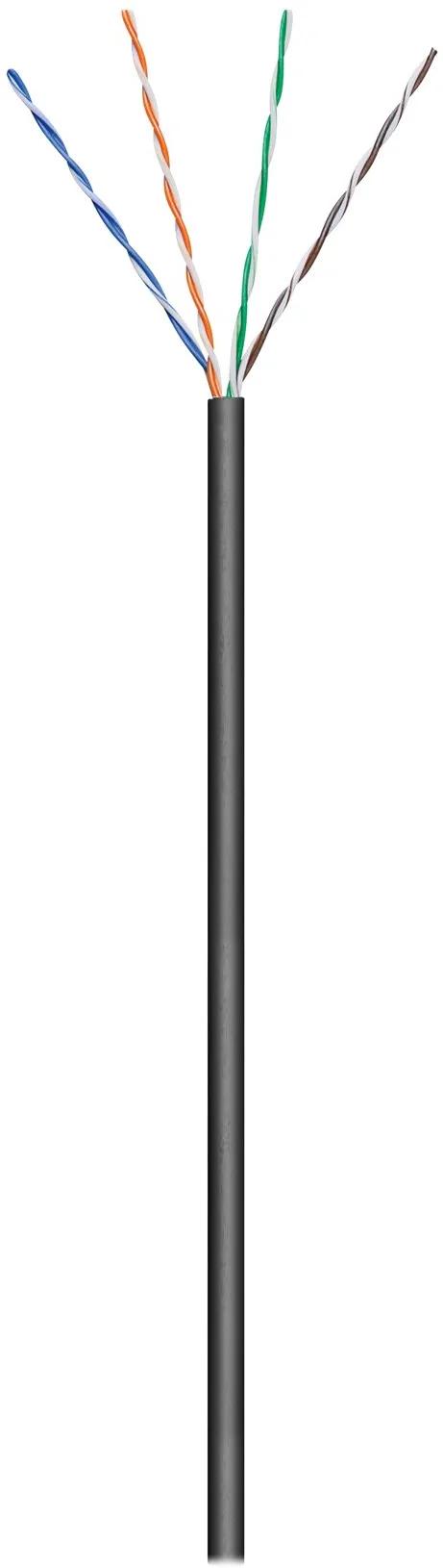 Goobay 57196 CAT 5e Outdoor Network Cable, U/UTP, 100 m, Black