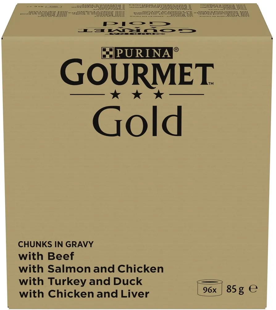 PURINA GOURMET GOLD Pieces in sauce Mix of 4 flavors - wet cat food - 96x85g