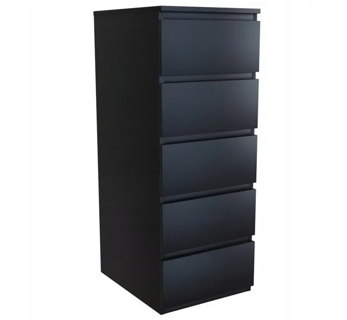 Topeshop W5 CZERŃ chest of drawers