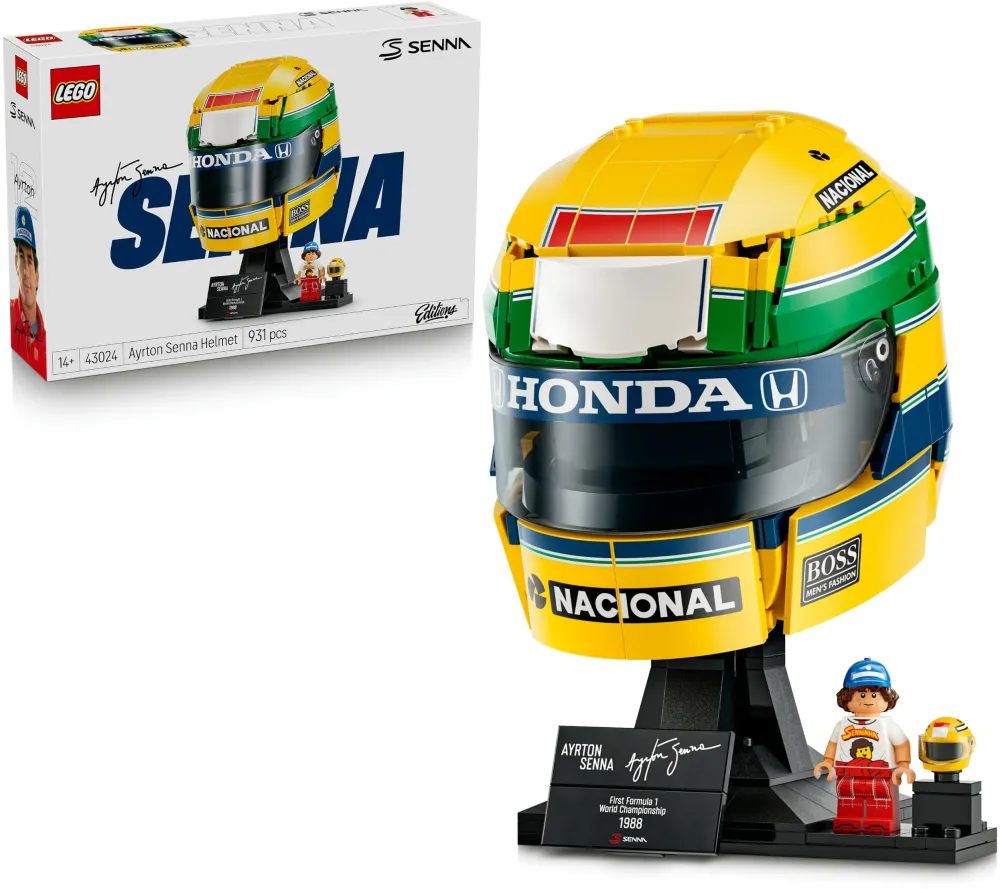 Set de constructie LEGO® Editions Casca lui Ayrton Senna 43024, Jucarii pentru Copii, Decoratiune pentru Living, Idee de Cadou pentru Copii