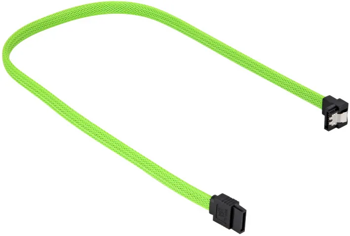 Sharkoon SATA III Kabel kątowy zielony - 60 cm