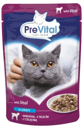 PREVITAL Veal in gravy - wet cat food - 100g