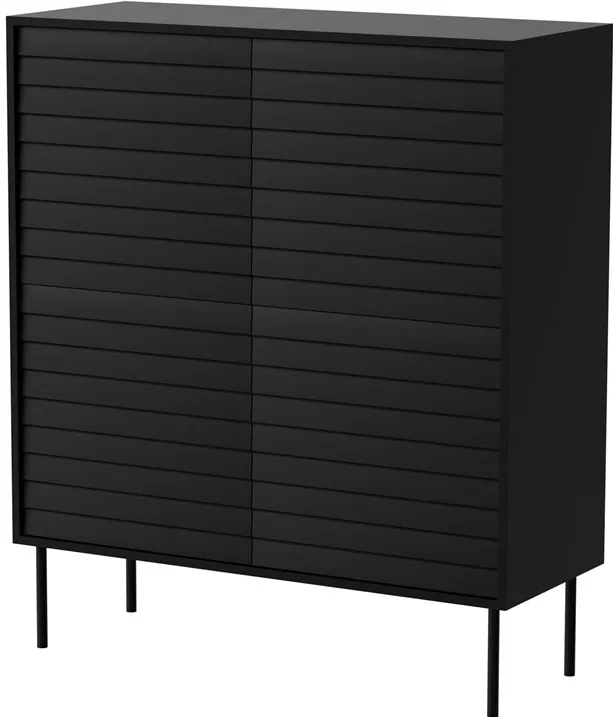 Cama 4D CORTINA chest of drawers 102x40x118 black