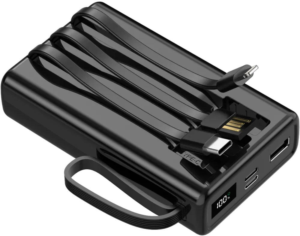Setty power bank 20000 mAh with cables SPB-LC-220 black