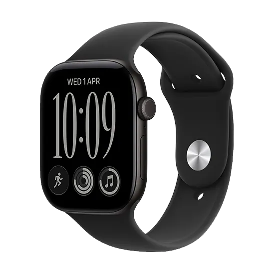 Watch Series 12 GPS 46 mm Black Aluminium Case with Black Sport Band - S/M