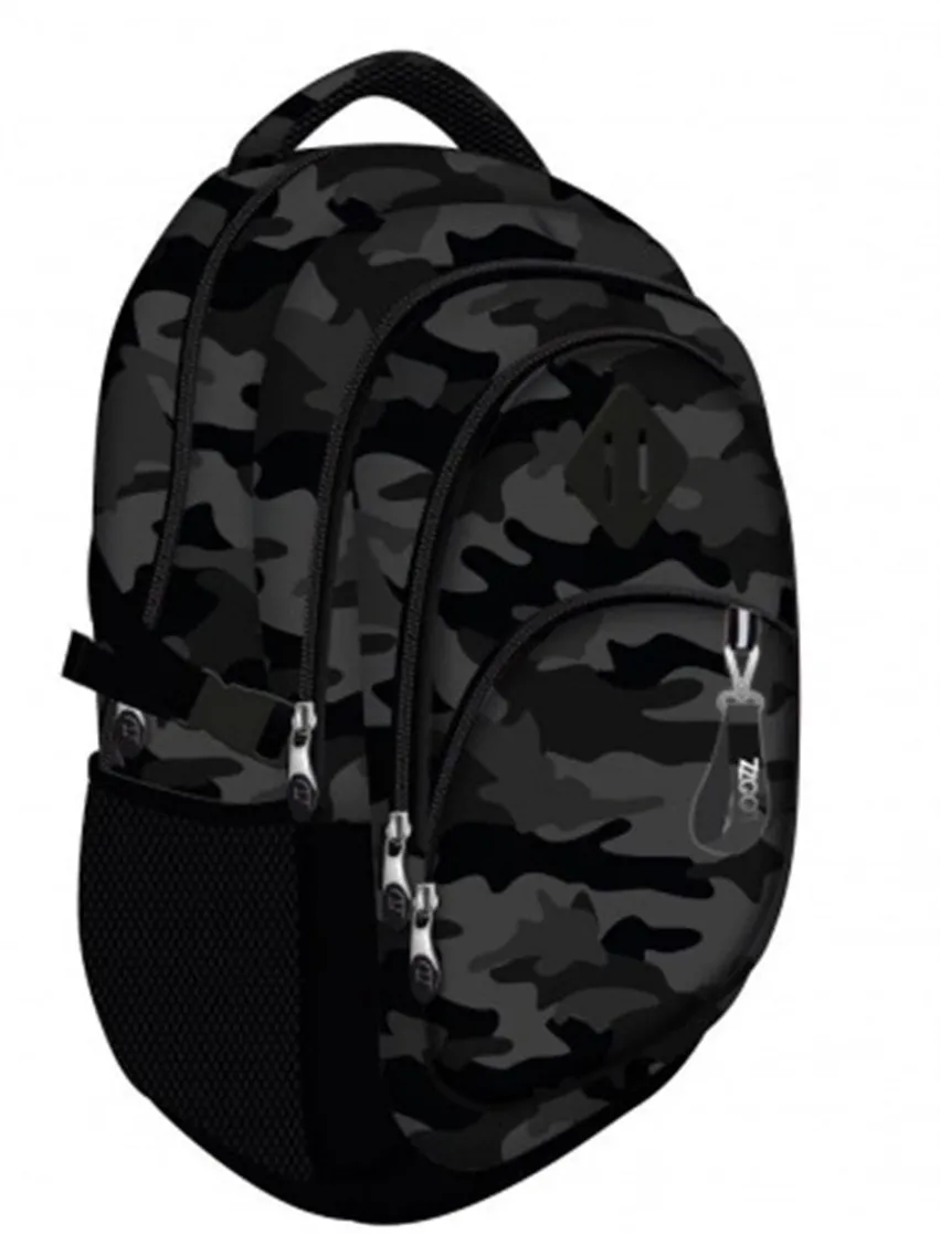 Ghiozdan Loozz Premium Moro, 2 compartimente, 43x31x24 cm, negru