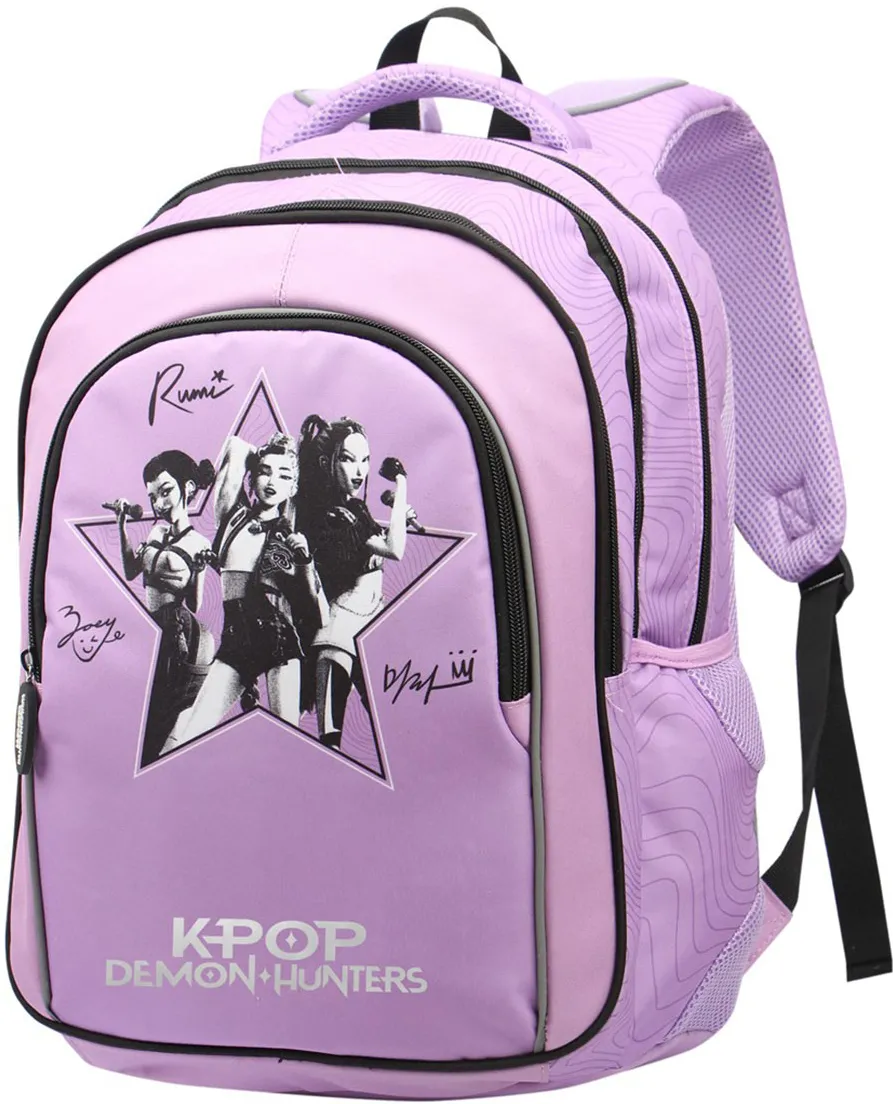 Ghiozdan BPL-60 K-Pop Demon Hunters, 17 inch, 4 compartimente, lila