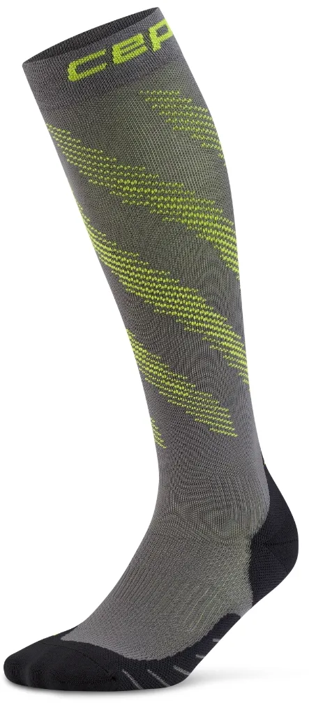 CEP - sosete compresie tall - Run Edt. Elliptic W - dark grey | lime - IV
