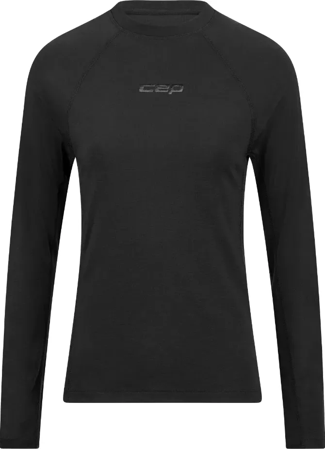CEP - bluza base layer maneca lunga - Core Run Merino W - black - XS