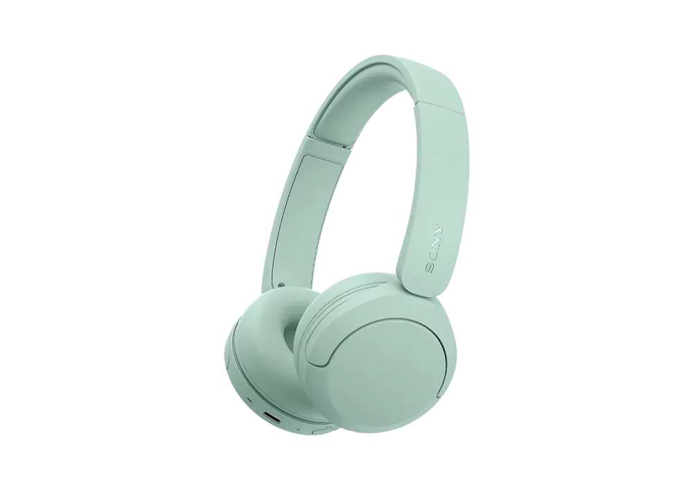 Casti On Ear Sony WH-CH530G, Wireless, Bluetooth, Multipoint connection, Microfon, Egalizator pe 10 benzi, Quick Charge, Autonomie 55 ore, Mint