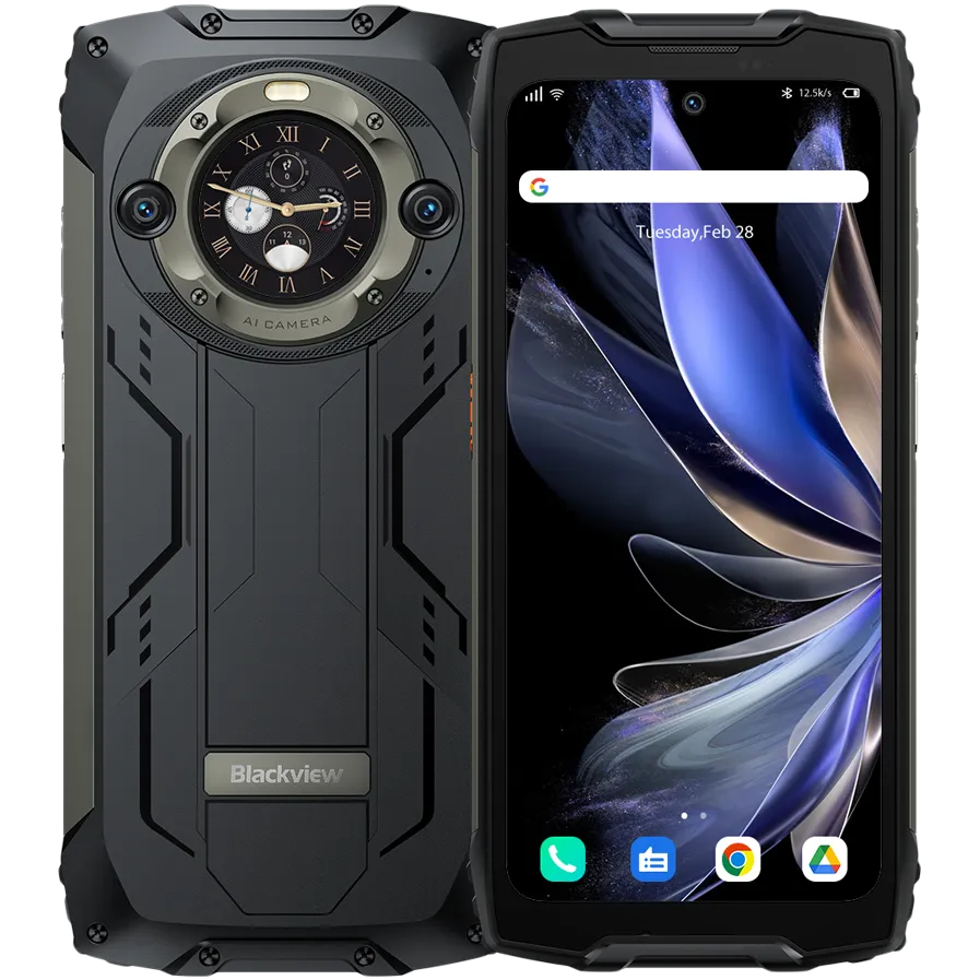 Blackview Rugged BV9300Pro LTE 6.7" FHD+IPS 1080x2388 120Hz Corning 5 12GB+256GB MT6789V G99 Dual-display CAM Front 32MP Rear 64MP+8MP IP68/IP69K Waterproof NFC Fingerprint 15080mAh NO Charger Android 13 up to 15 Black