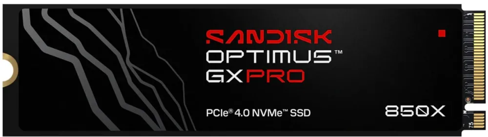 Sandisk Optimus GX PRO 850X SSD 2TB (black, PCIe 4.0 x4, NVMe, M.2 2280)