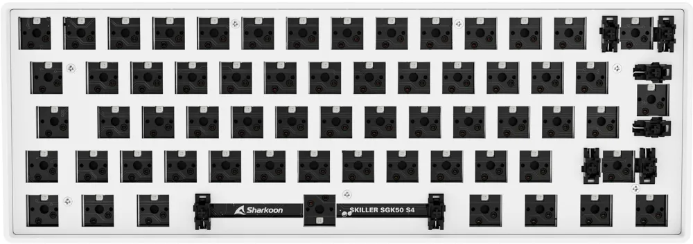 Sharkoon SKILLER SGK50 S4 Barebone Gaming Keyboard (White, ISO Layout)