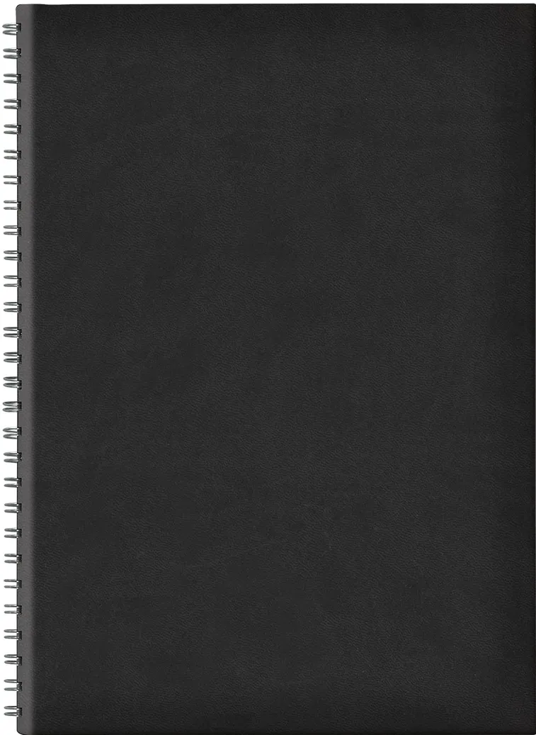 Agenda Tucson B5, nedatata, hartie offset alb, spira ascunsa, coperta negru